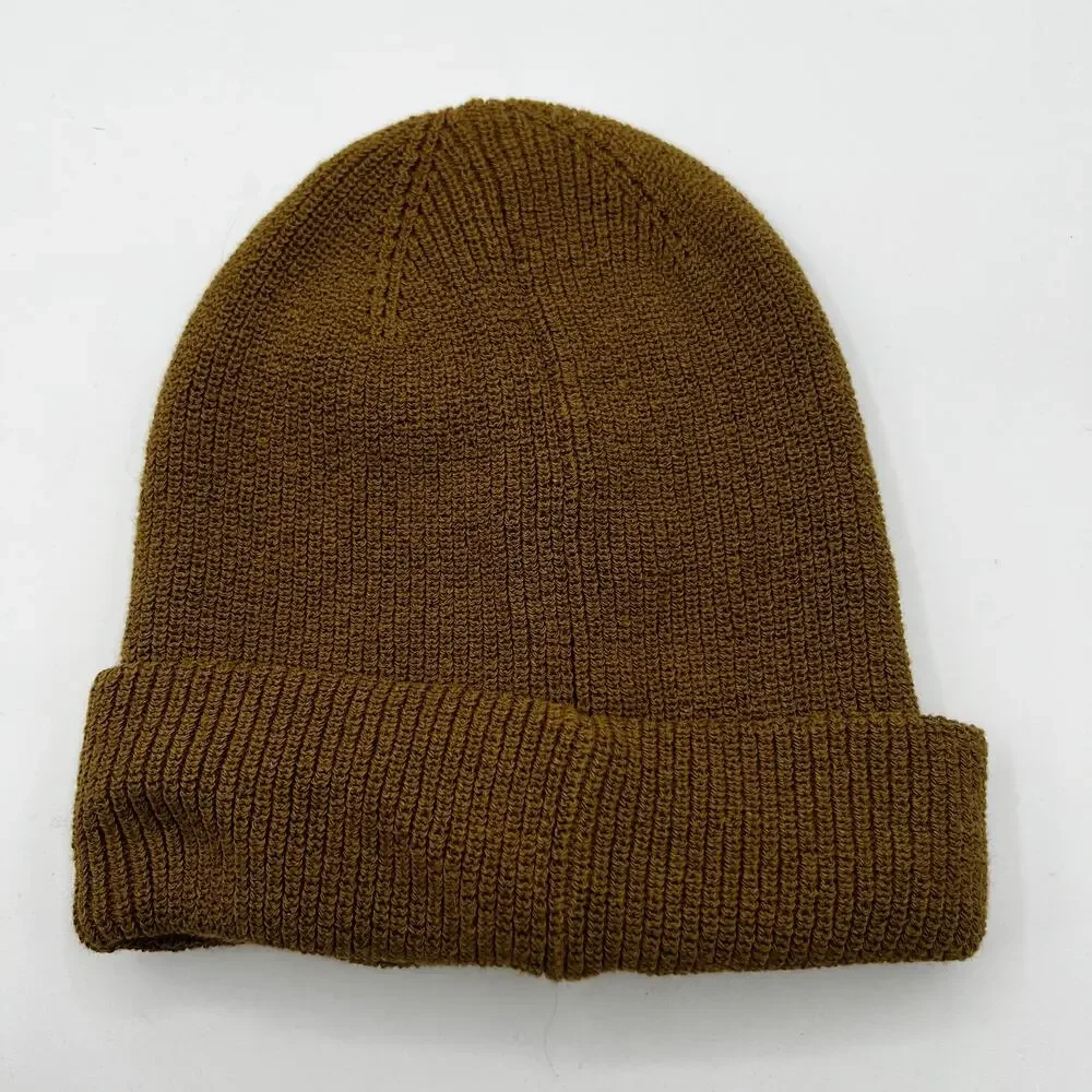 Madewell NWT Brown Green Recycled Cotton Knit Beanie
